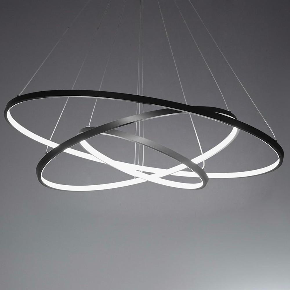 Modern Interweaved Ring Dimmable LED Chandelier Adjustable Contemporary Pendant Light