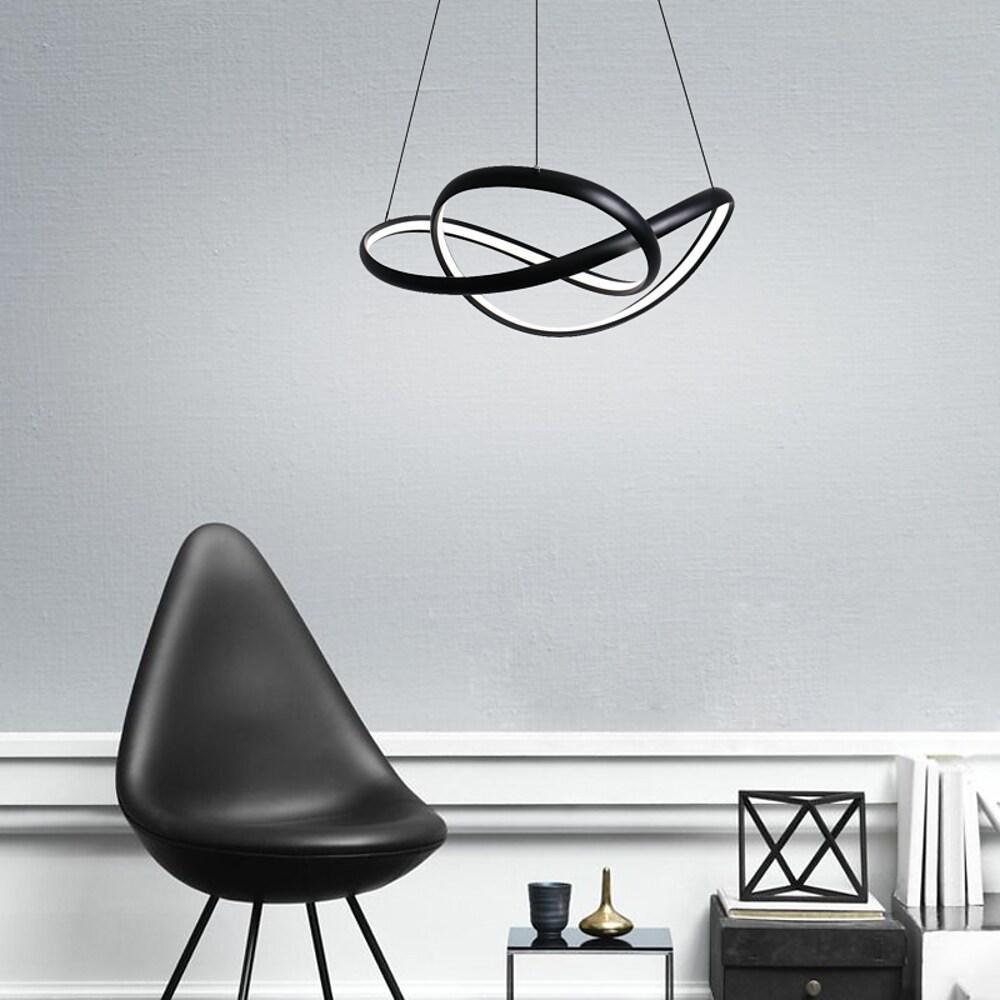Modern Interweaving Curved LED Pendant Light Dimmable Adjustable Ceiling Hanging Lamp for Kitchen Island