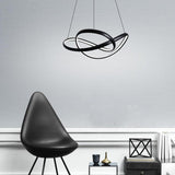 Modern Interweaving Curved LED Pendant Light Dimmable Adjustable Ceiling Hanging Lamp for Kitchen Island