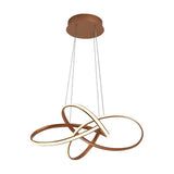 Modern Interweaving Wave LED Pendant Light Aluminum Acrylic Linear Chandelier for Living Room