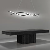 Modern Interwoven Wave LED Pendant Light Gold and Gray Kitchen Island Hanging Lamp
