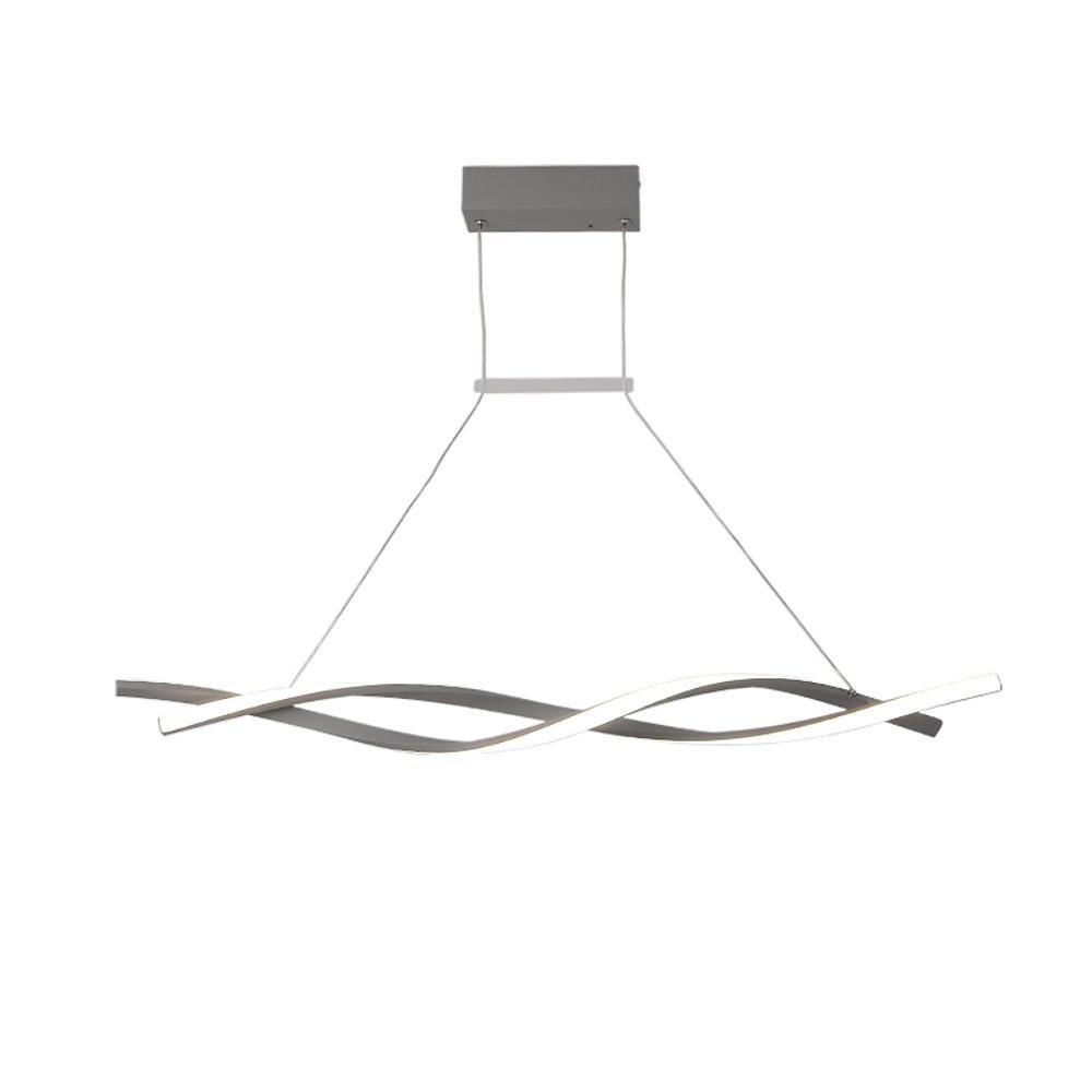 Modern Interwoven Wave LED Pendant Light Gold and Gray Kitchen Island Hanging Lamp