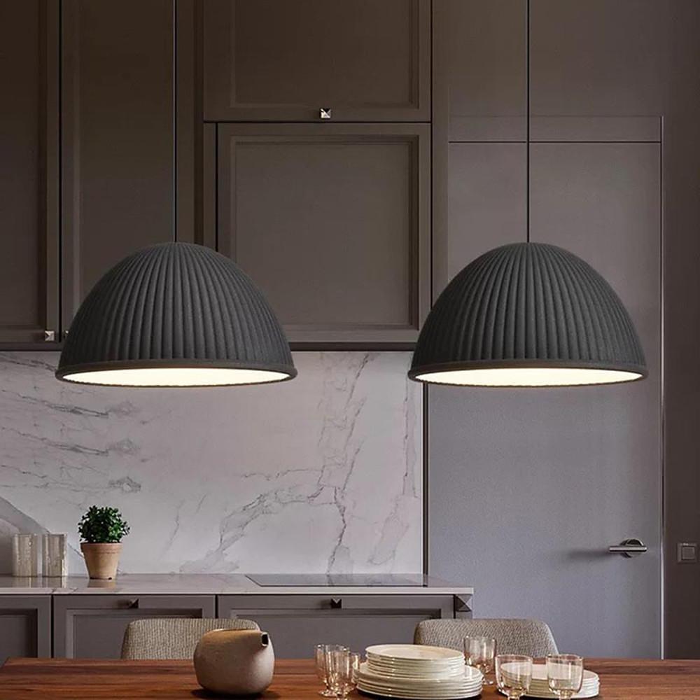 Modern Inverted Cup LED Cement Pendant Light Industrial Hanging Lamp for Kitchen and Dining