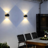 Modern IP65 Waterproof Aluminum Outdoor Wall Washer Light Black LED Sconce for Exterior Home Decor
