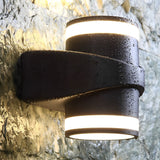 Modern IP65 Waterproof Aluminum Outdoor Wall Washer Light Black LED Sconce for Exterior Home Decor