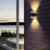 Modern IP65 Waterproof Aluminum Outdoor Wall Washer Light Black LED Sconce for Exterior Home Decor