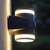 Modern IP65 Waterproof Aluminum Outdoor Wall Washer Light Black LED Sconce for Exterior Home Decor