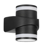 Modern IP65 Waterproof Aluminum Outdoor Wall Washer Light Black LED Sconce for Exterior Home Decor