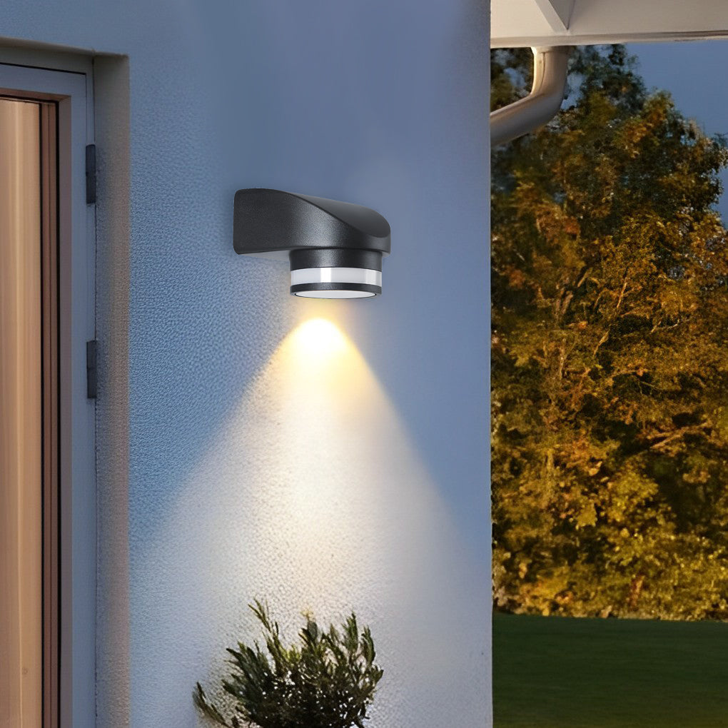 Modern IP65 Waterproof Aluminum Outdoor Wall Washer Light Black LED Sconce for Exterior Home Decor