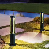 Modern IP65 Waterproof Black Outdoor Pathway Lights Round Strip Landscape Lawn Lamps