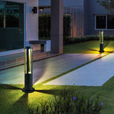 Modern IP65 Waterproof Black Outdoor Pathway Lights Round Strip Landscape Lawn Lamps