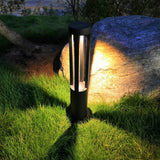 Modern IP65 Waterproof Black Outdoor Pathway Lights Round Strip Landscape Lawn Lamps