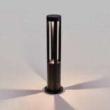 Modern IP65 Waterproof Black Outdoor Pathway Lights Round Strip Landscape Lawn Lamps