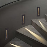 Modern IP65 Waterproof LED Recessed Stair Light Outdoor 3W Aluminum Step Wall Lamp