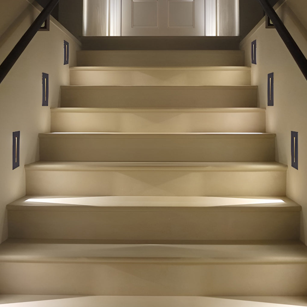 Modern IP65 Waterproof LED Recessed Stair Light Outdoor 3W Aluminum Step Wall Lamp