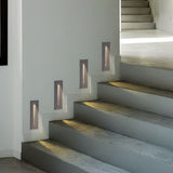 Modern IP65 Waterproof LED Recessed Stair Light Outdoor 3W Aluminum Step Wall Lamp