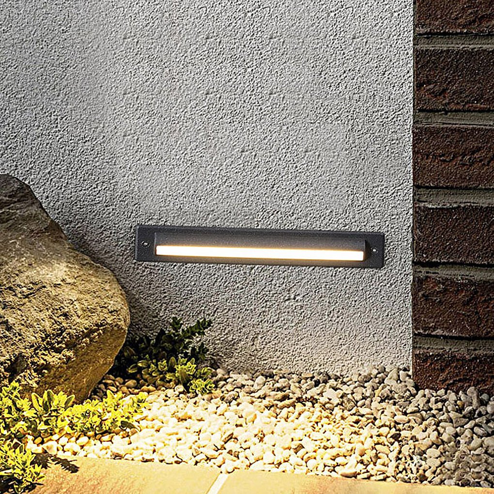 Modern IP65 Waterproof LED Recessed Wall Light for Outdoor Garden Paths and Step Lighting