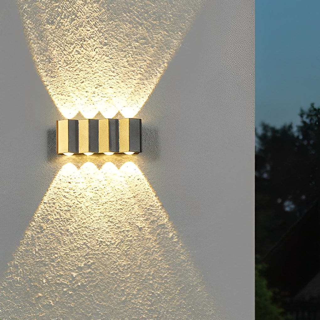 Modern IP65 Waterproof Outdoor LED Up and Down Wall Sconce Light for Garden Villa