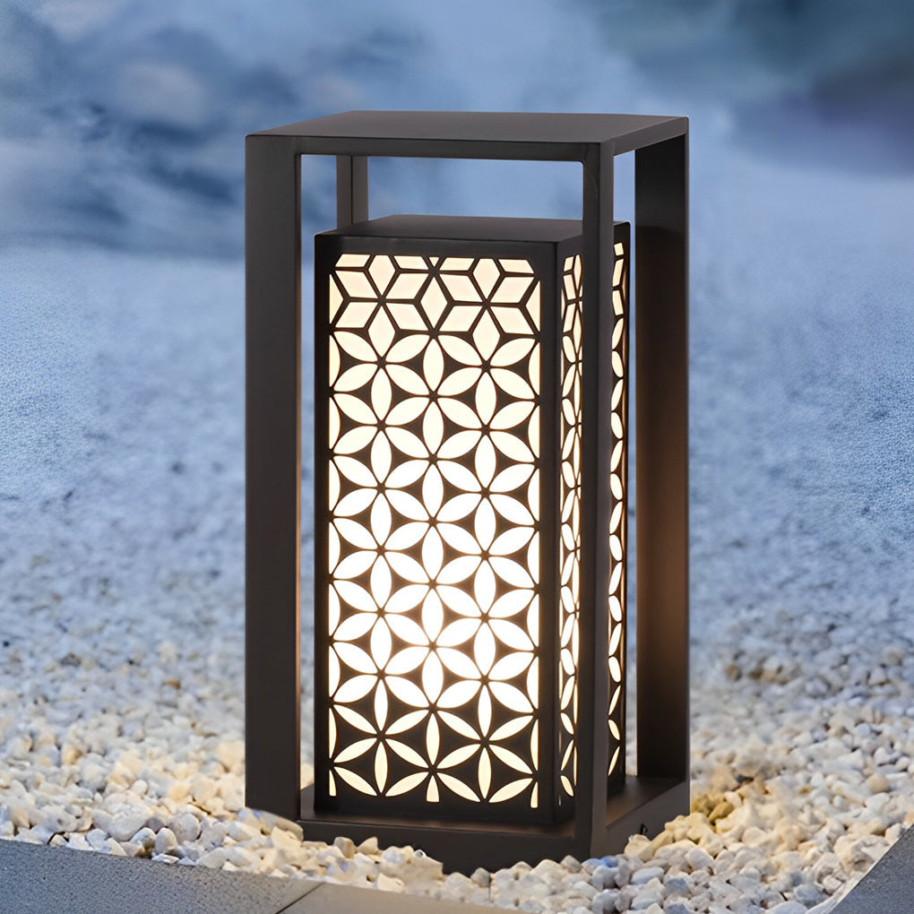 Modern IP65 Waterproof Outdoor Pathway Lights Black Galvanized Steel Lawn Lamp for Garden Villa