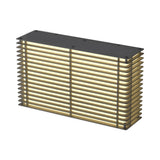 Modern IP65 Waterproof Solar Outdoor Wall Sconce Square Grid Stainless Steel Exterior Light