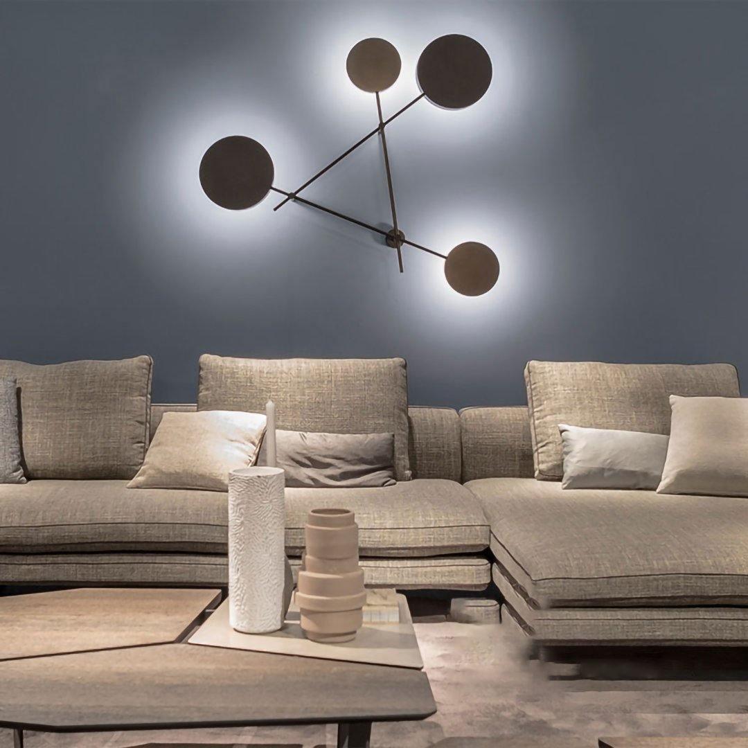 Modern Iride Geometric LED Wall Lamp Abstract Metal Sconce Lighting Fixture