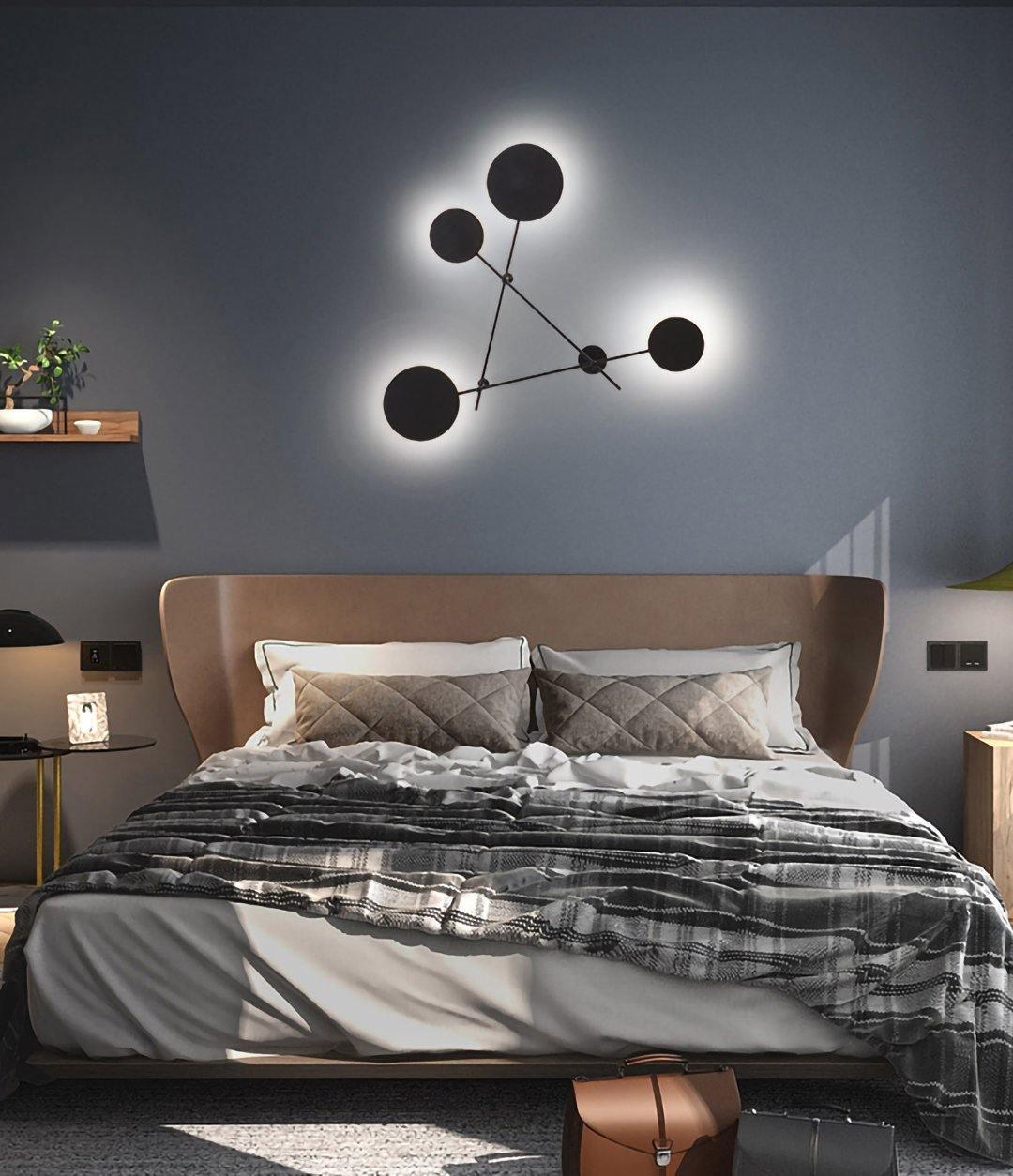 Modern Iride Geometric LED Wall Lamp Abstract Metal Sconce Lighting Fixture