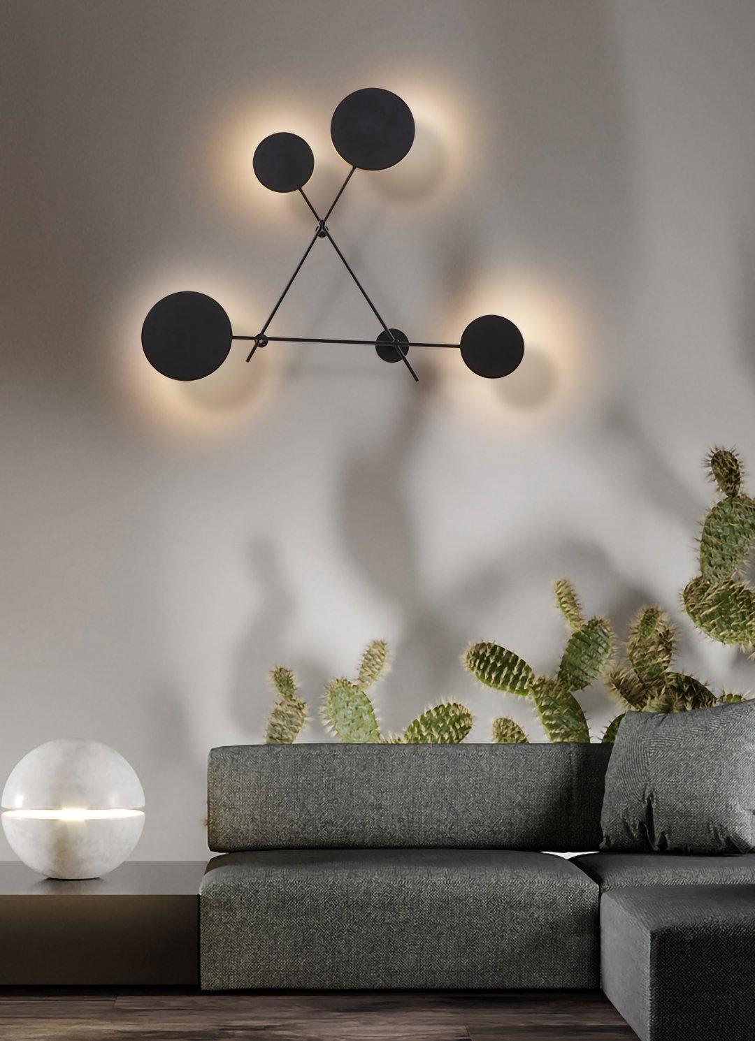 Modern Iride Geometric LED Wall Lamp Abstract Metal Sconce Lighting Fixture