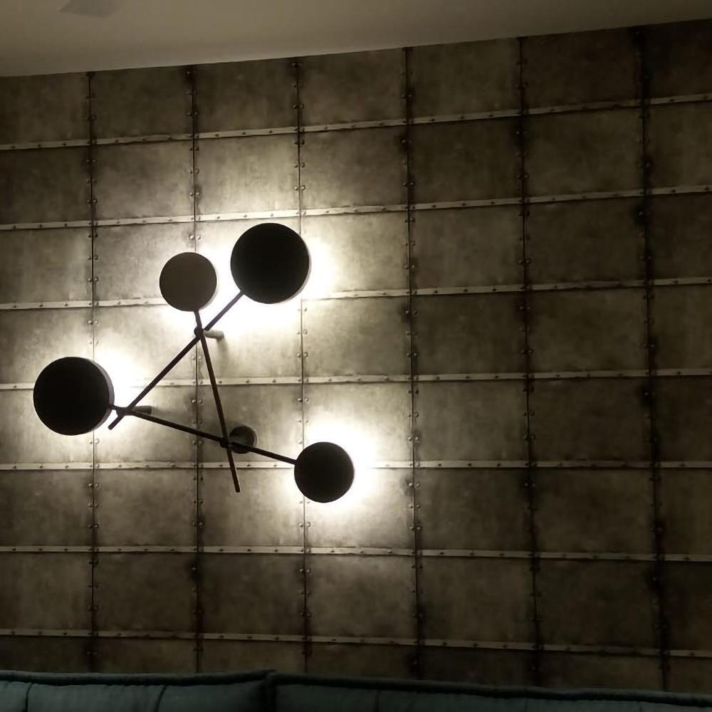 Modern Iride Geometric LED Wall Lamp Abstract Metal Sconce Lighting Fixture