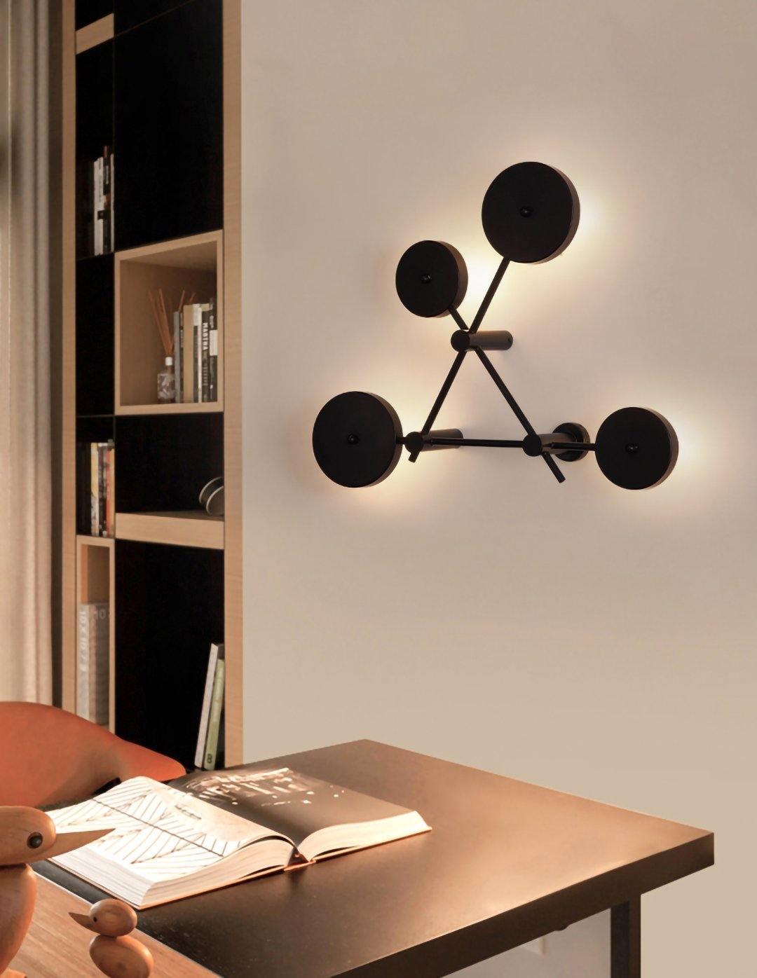 Modern Iride Geometric LED Wall Lamp Abstract Metal Sconce Lighting Fixture
