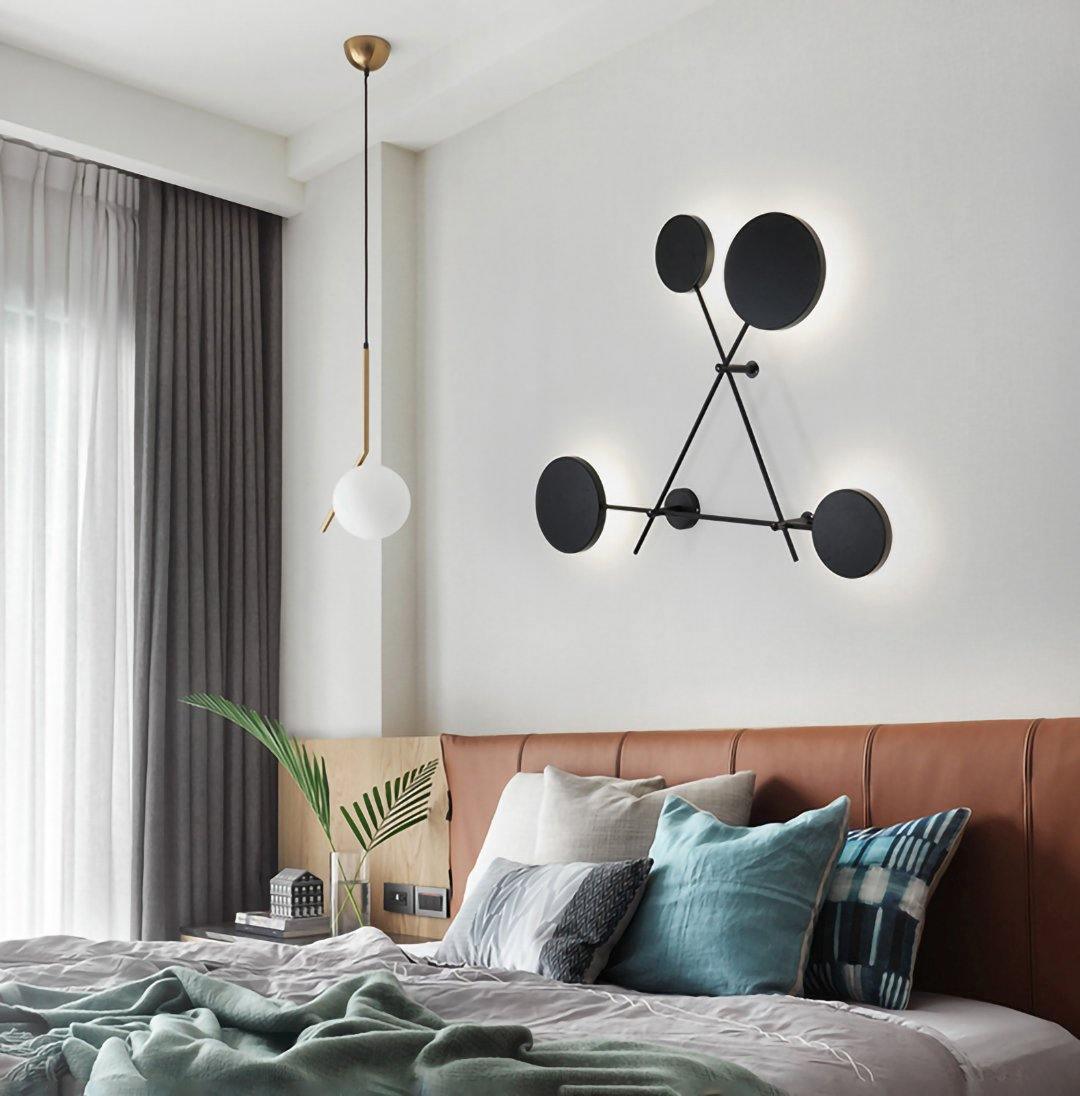 Modern Iride Geometric LED Wall Lamp Abstract Metal Sconce Lighting Fixture