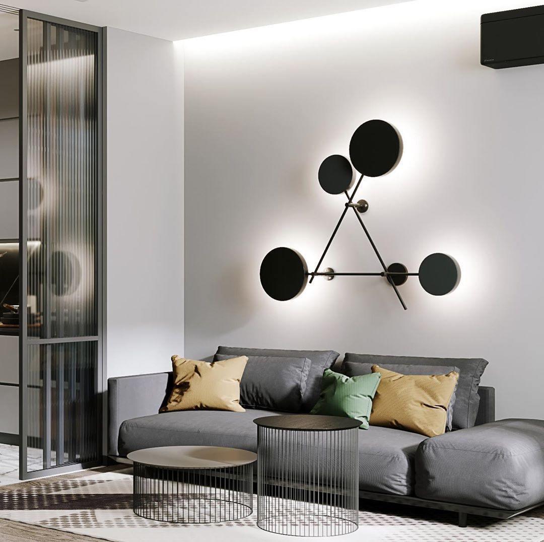 Modern Iride Geometric LED Wall Lamp Abstract Metal Sconce Lighting Fixture