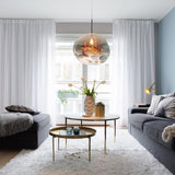 Modern Iridescent Melt Glass Lava Pendant Light for Contemporary Home Interiors