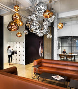 Modern Iridescent Melt Glass Lava Pendant Light for Contemporary Home Interiors