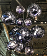 Modern Iridescent Melt Glass Lava Pendant Light for Contemporary Home Interiors