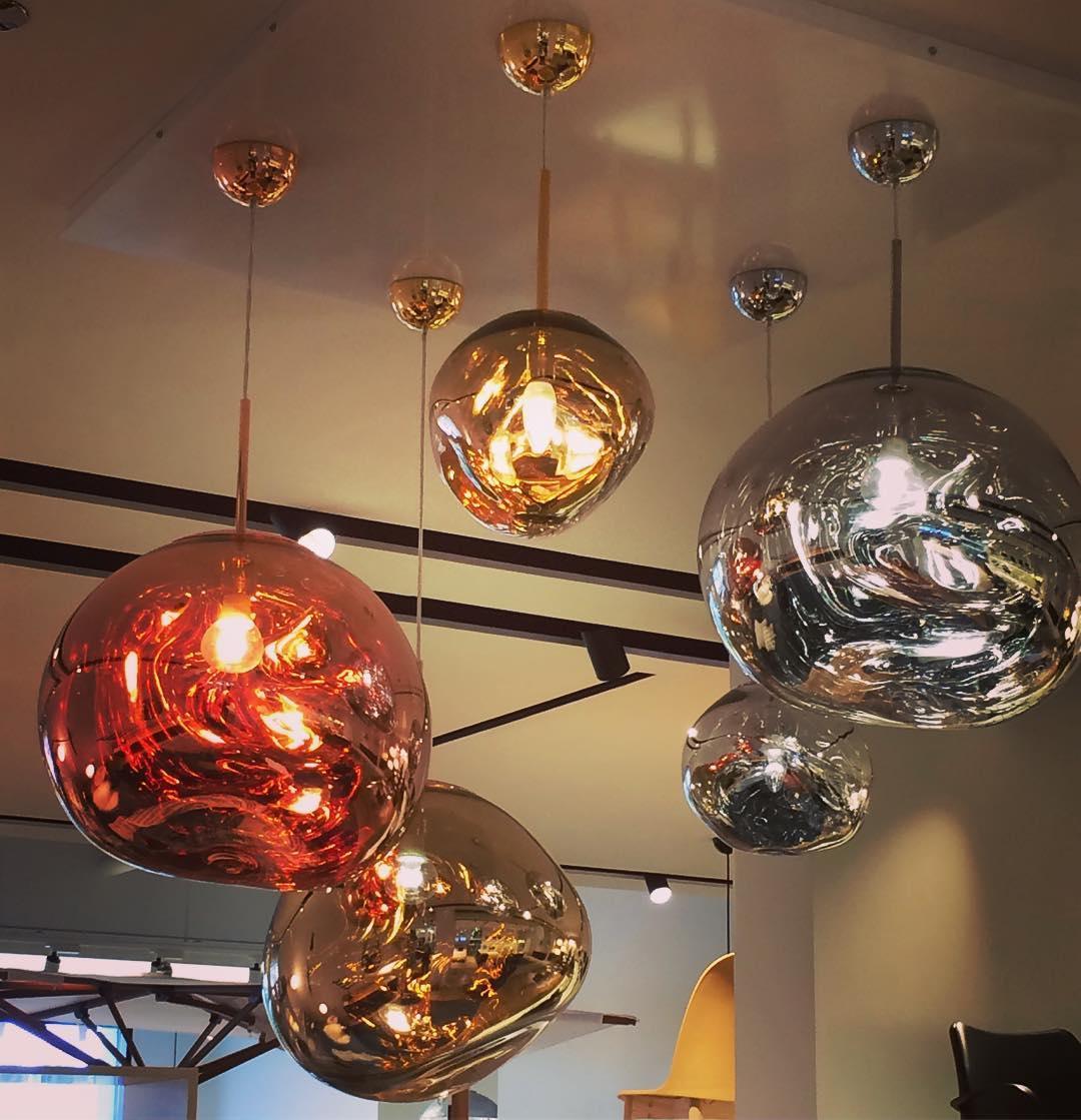 Modern Iridescent Melt Glass Lava Pendant Light for Contemporary Home Interiors