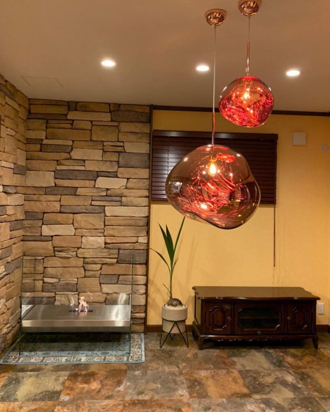Modern Iridescent Melt Glass Lava Pendant Light for Contemporary Home Interiors