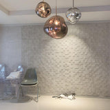 Modern Iridescent Melt Glass Lava Pendant Light for Contemporary Home Interiors