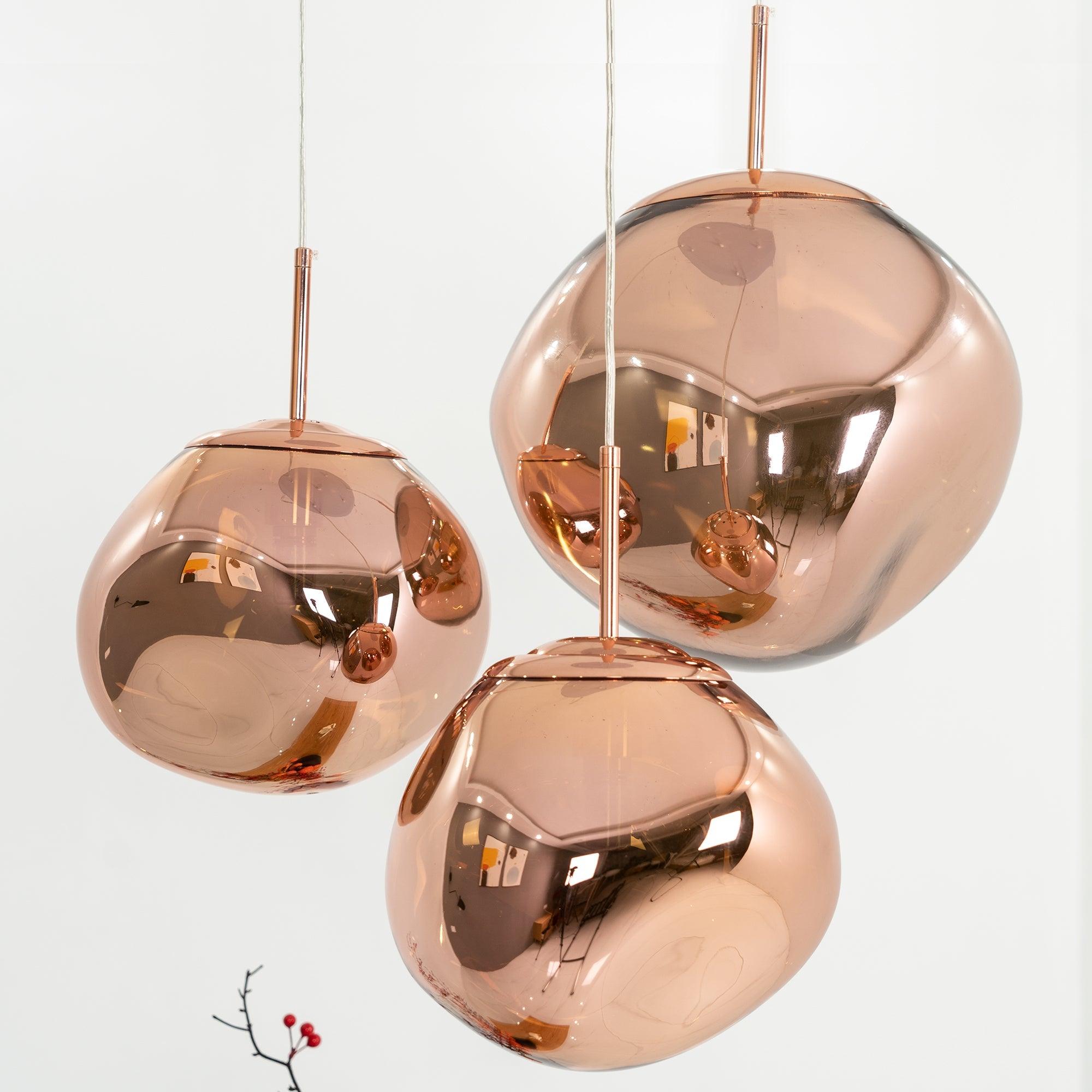 Modern Iridescent Melt Glass Lava Pendant Light for Contemporary Home Interiors