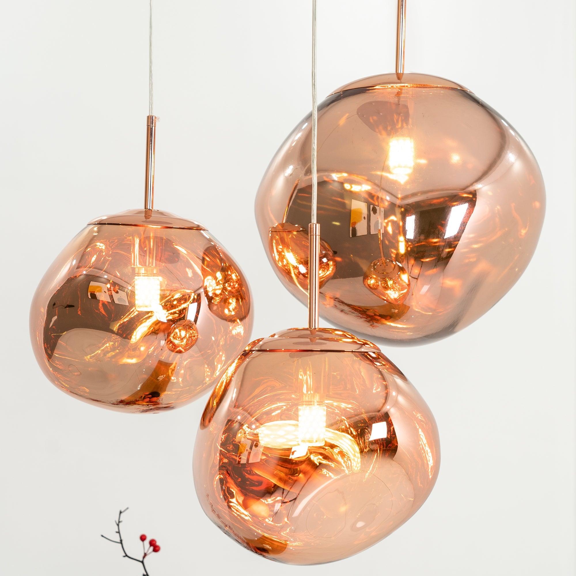 Modern Iridescent Melt Glass Lava Pendant Light for Contemporary Home Interiors