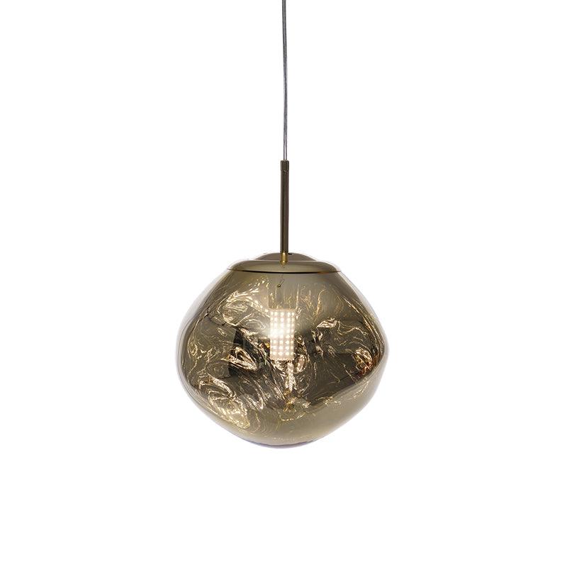 Modern Iridescent Melt Glass Lava Pendant Light for Contemporary Home Interiors