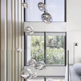Modern Iridescent Melt Glass Lava Pendant Light for Contemporary Home Interiors