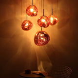 Modern Iridescent Melt Glass Lava Pendant Light for Contemporary Home Interiors