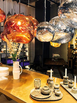Modern Iridescent Melt Glass Lava Pendant Light for Contemporary Home Interiors
