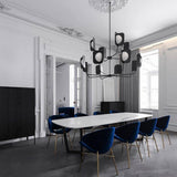 Modern Iron Leaf Chandelier Hand Forged Nature Inspired Gasolier Pendant Light