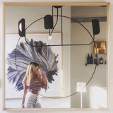 Modern Iron Leaf Chandelier Hand Forged Nature Inspired Gasolier Pendant Light