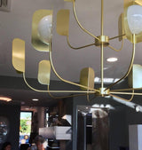 Modern Iron Leaf Chandelier Hand Forged Nature Inspired Gasolier Pendant Light
