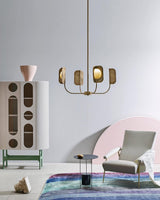 Modern Iron Leaf Chandelier Hand Forged Nature Inspired Gasolier Pendant Light