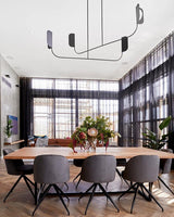 Modern Iron Leaf Chandelier Hand Forged Nature Inspired Gasolier Pendant Light