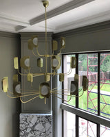 Modern Iron Leaf Chandelier Hand Forged Nature Inspired Gasolier Pendant Light