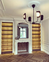 Modern Iron Leaf Chandelier Hand Forged Nature Inspired Gasolier Pendant Light